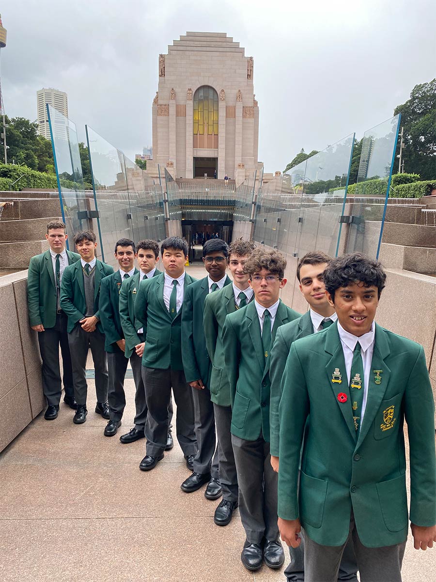 Parramatta Marist Westmead students at the 71st RSL Schools Remember ANZAC Commemoration at the ANZAC Memorial in Hyde Park