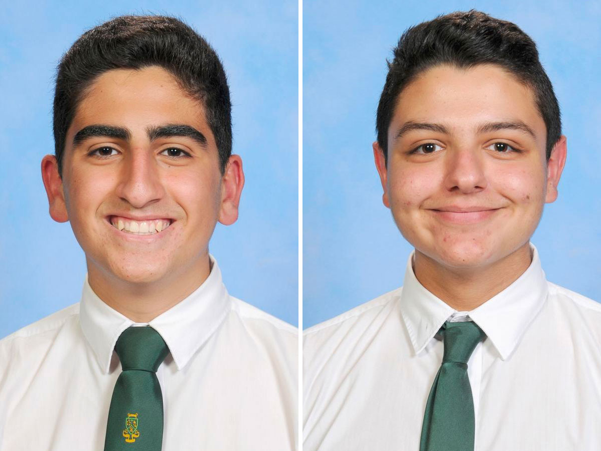 Parramatta Marist High School captains Jonathan Nemeh and Joseph Khalil