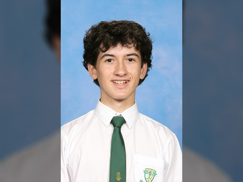 Portrait photo of Parramatta Marist Westmead student Lucas McClintock