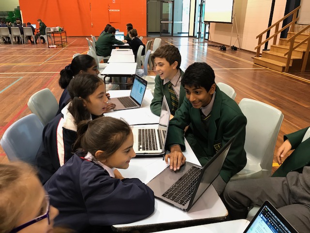 Parramatta Marist Westmead students teaching Mother Teresa Primary students