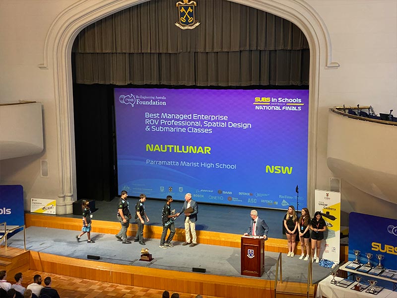 Parramatta Marist participation in the Australian National Final, F1 in Schools and SUBS in Schools