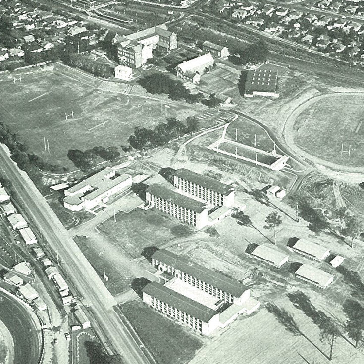 The construction of Parramatta Marist High School Westmead in 1970