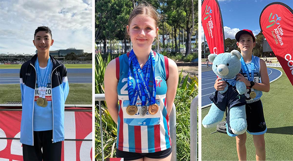 Cruz Monzon from St Luke's Catholic College Marsden Park, Catherine McAuley Westmead’s Annisha Reader, and Aaron Chevalier from Parramatta Marist High School
